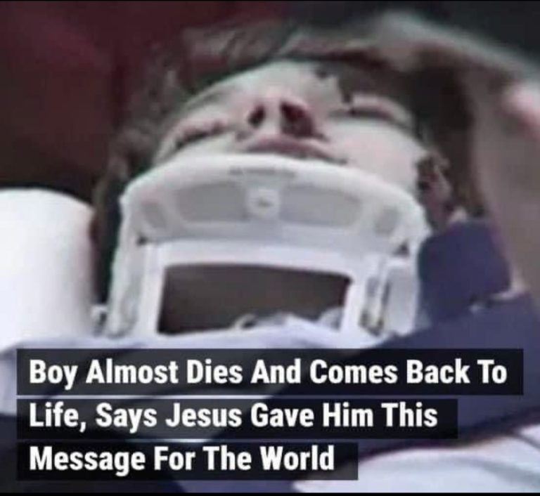 Boy almost dies and comes back to life