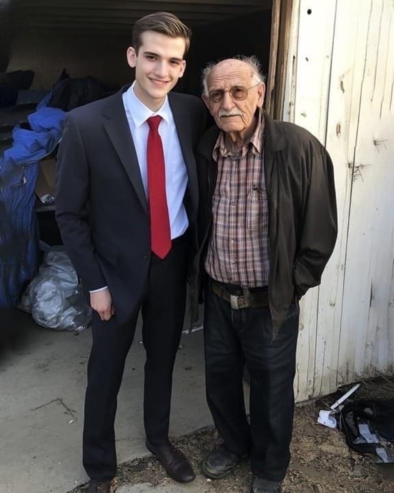 AN ELDERLY TEACHER PAID FOR A FREEZING BOY’S MEAL – THE BOY REPAID HIM SEVEN YEARS LATER….