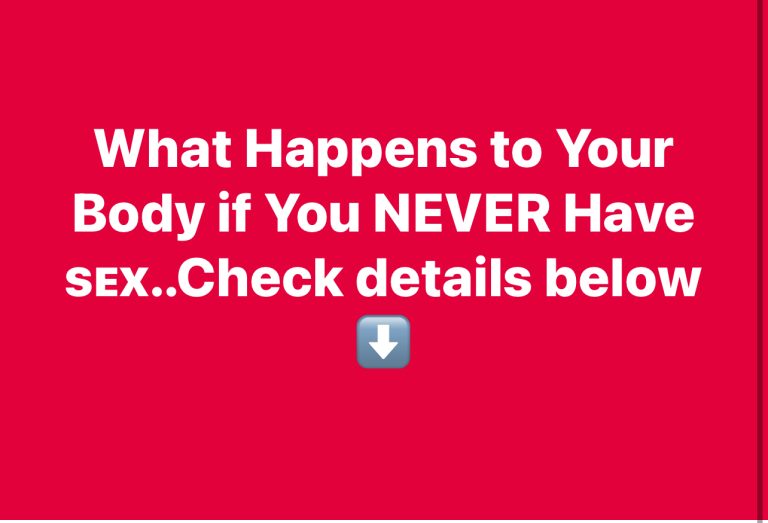 What Happens to Your Body if You NEVER Have ꜱ3x