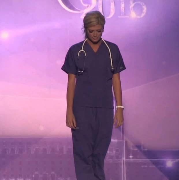Miss America Contestant Walks Onstage in Nursing Scrubs..