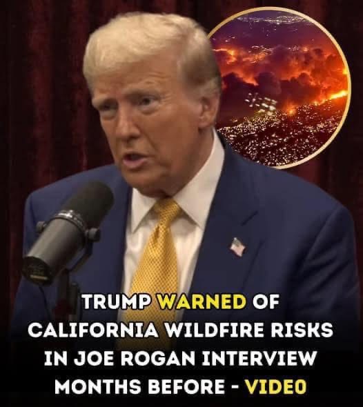 Trump Warned of California Wildfire Ri sks in!!