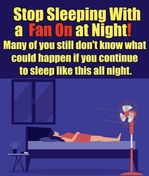Why using a fan at night can disrupt your sleep!!