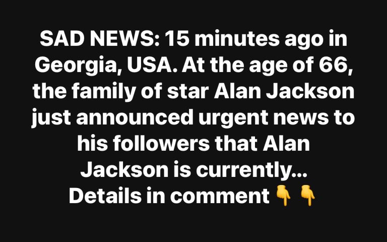 The family of star Alan Jackson just announced urgent news!