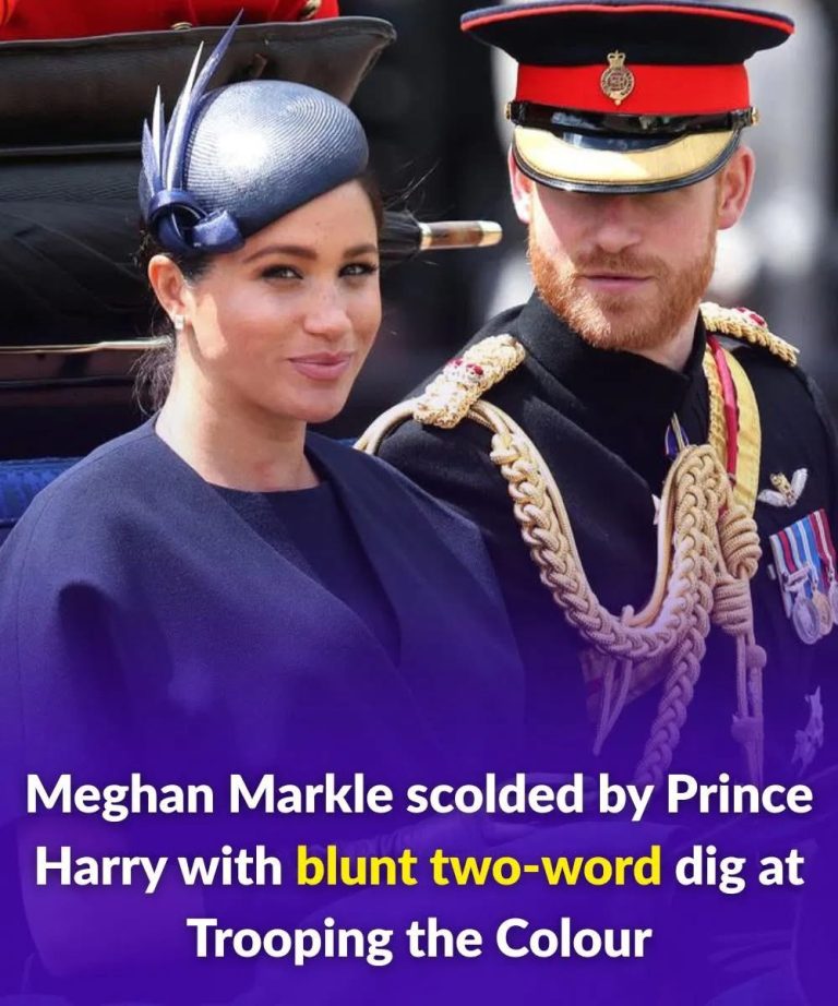 Meghan Markle scolded by Prince Harry with blunt two-word dig at Trooping the Colour