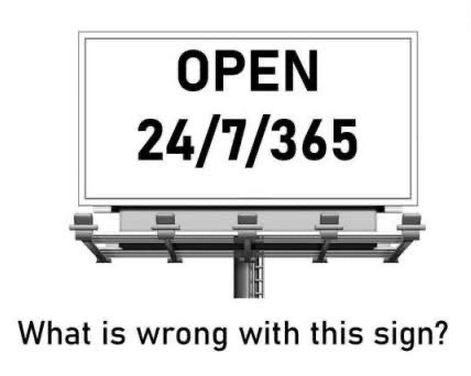 What is wrong with this sign?