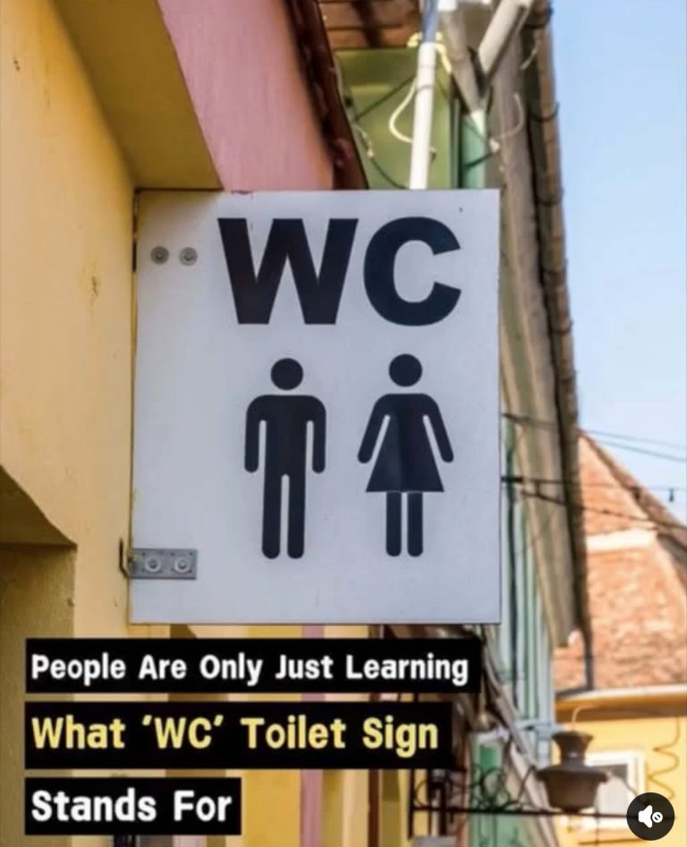 What the letters ‘WC’ on bathroom doors