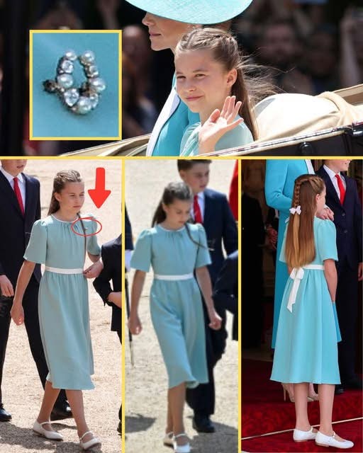 Princess Charlotte, 10, Mesmerizes the World in Stunning Teal Dress and Diamond Horseshoe Brooch Gifted by the Late Queen at Trooping the Colour 2025!