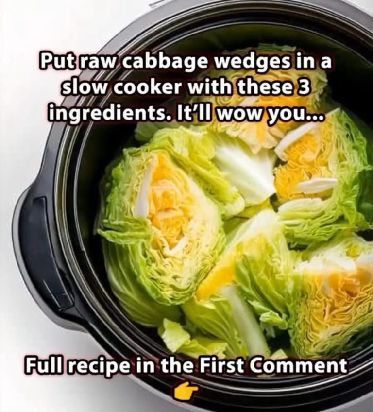 Put raw cabbage wedges in a slow cooker with