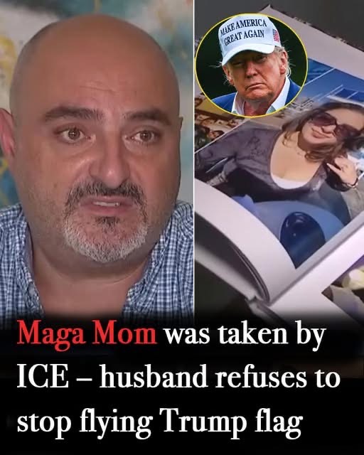 Pro-Trump Woman Detained by ICE, While Her Husband Keeps Trump Flag Flying