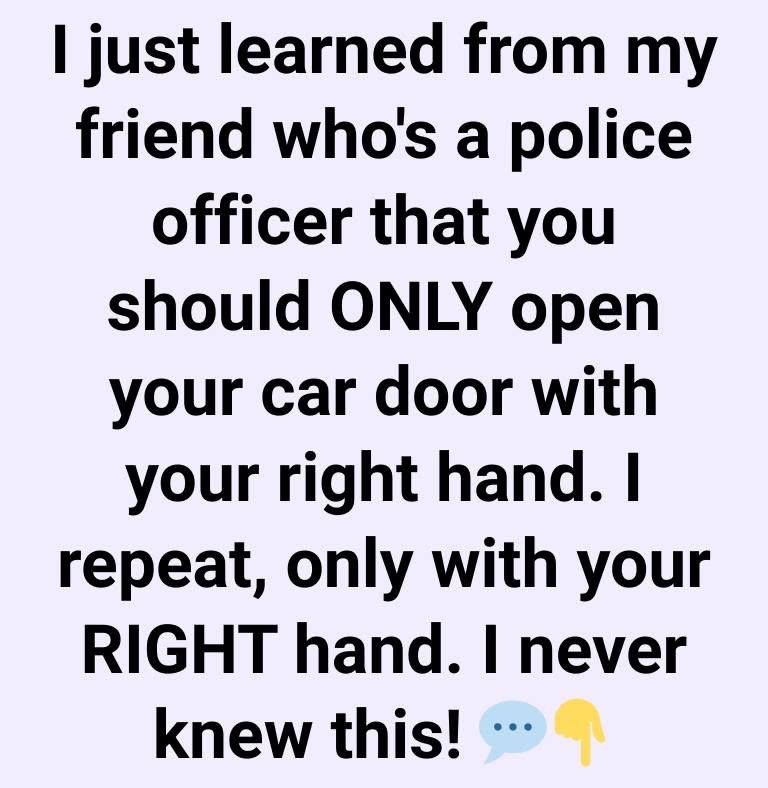 The Surprising Reason to Use Your Right Hand When Opening a Car Door