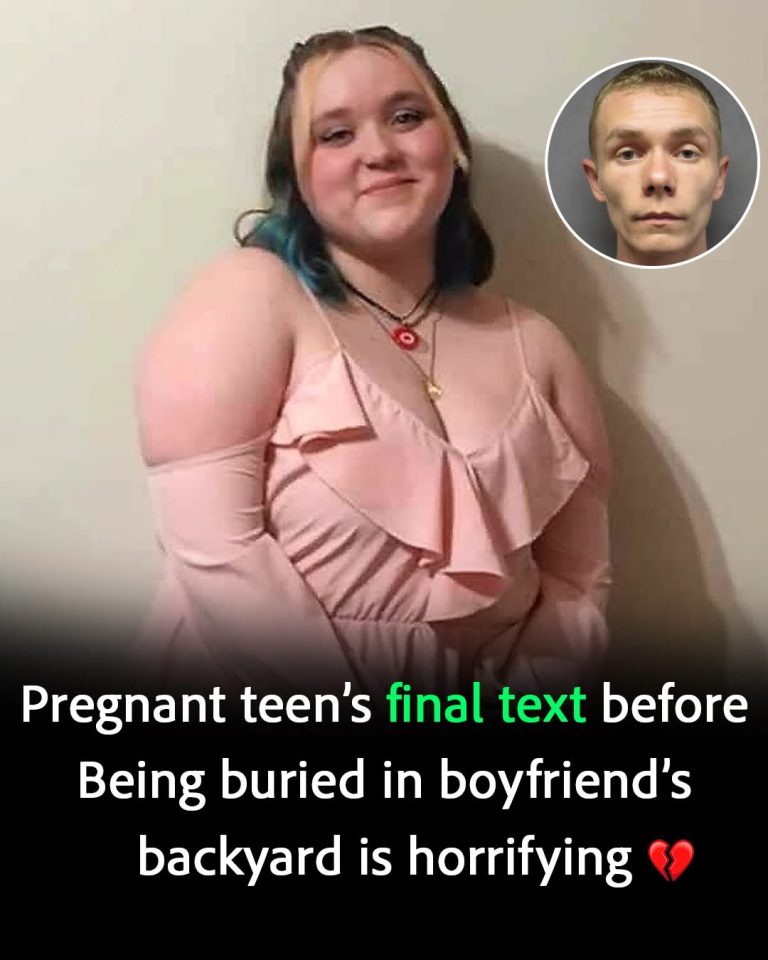 Chilling text from pregnant teen found d