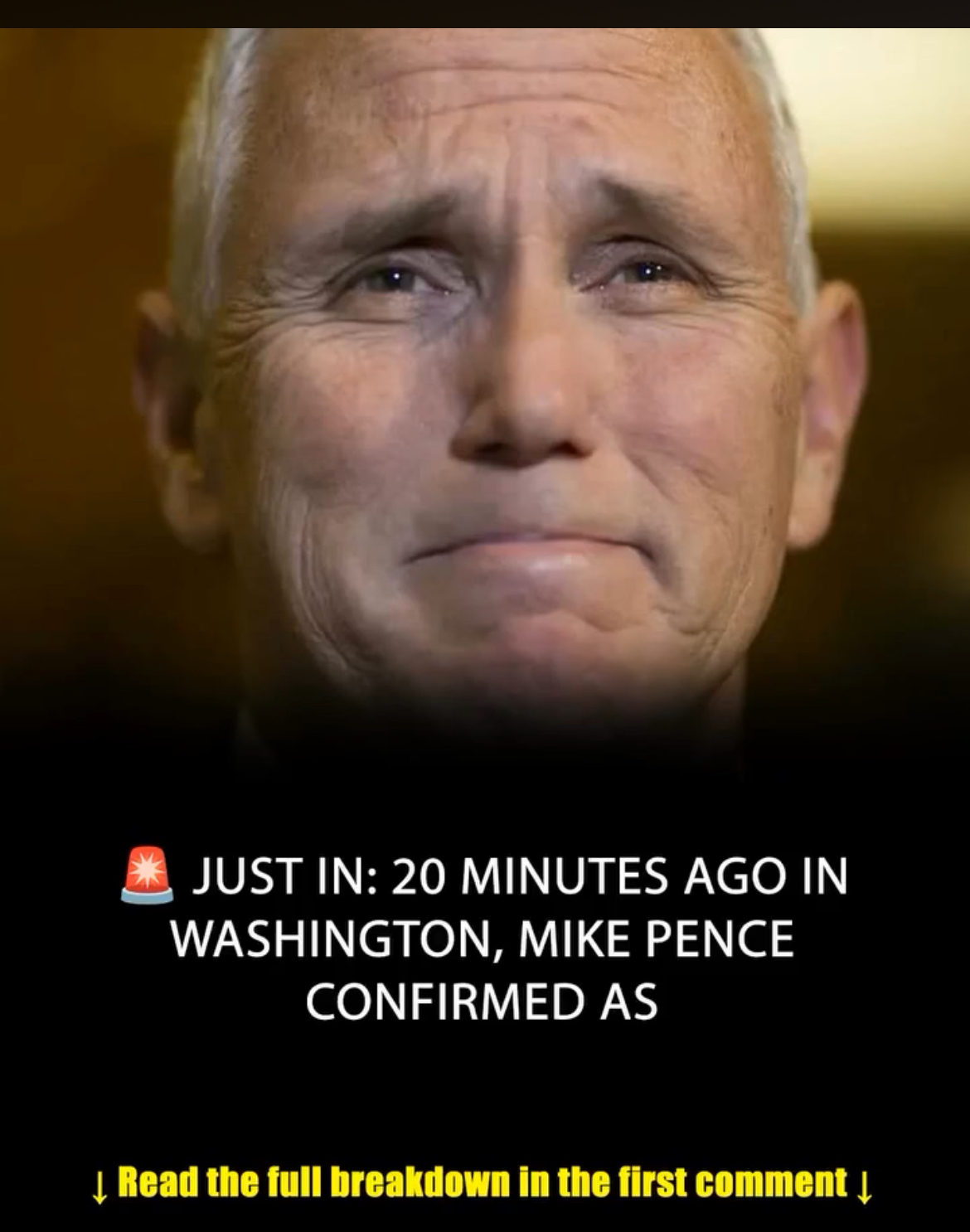MIKE PENCE BREAKS DOWN IN TEAR