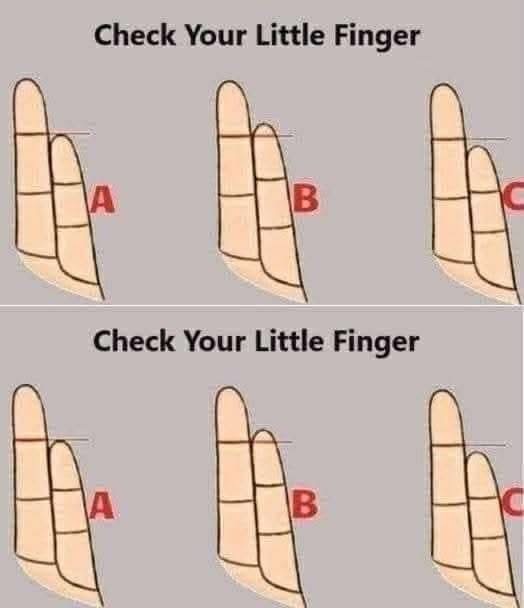 Your little finger reveals beautiful things a