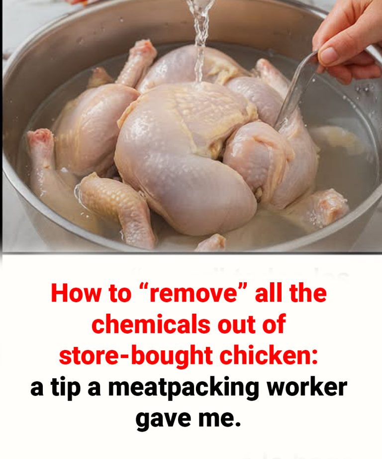 A meatpacking worker shared a tip on how to get chemicals out of store-bought chicken