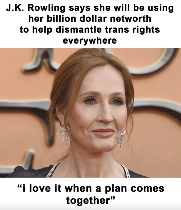 J.K. Rowling allocates her money to challenge trans rights