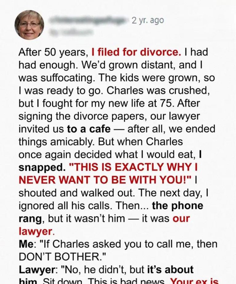 A Divorce After 50 Years That She Soon Regretted