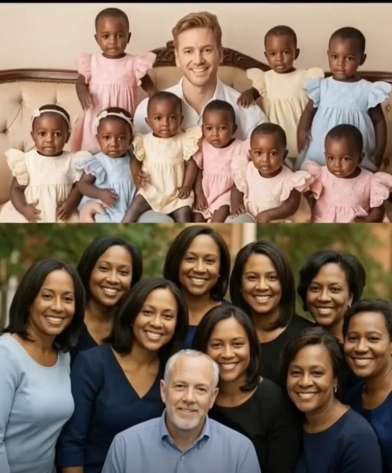 In 1979, he adopted nine black Girls,