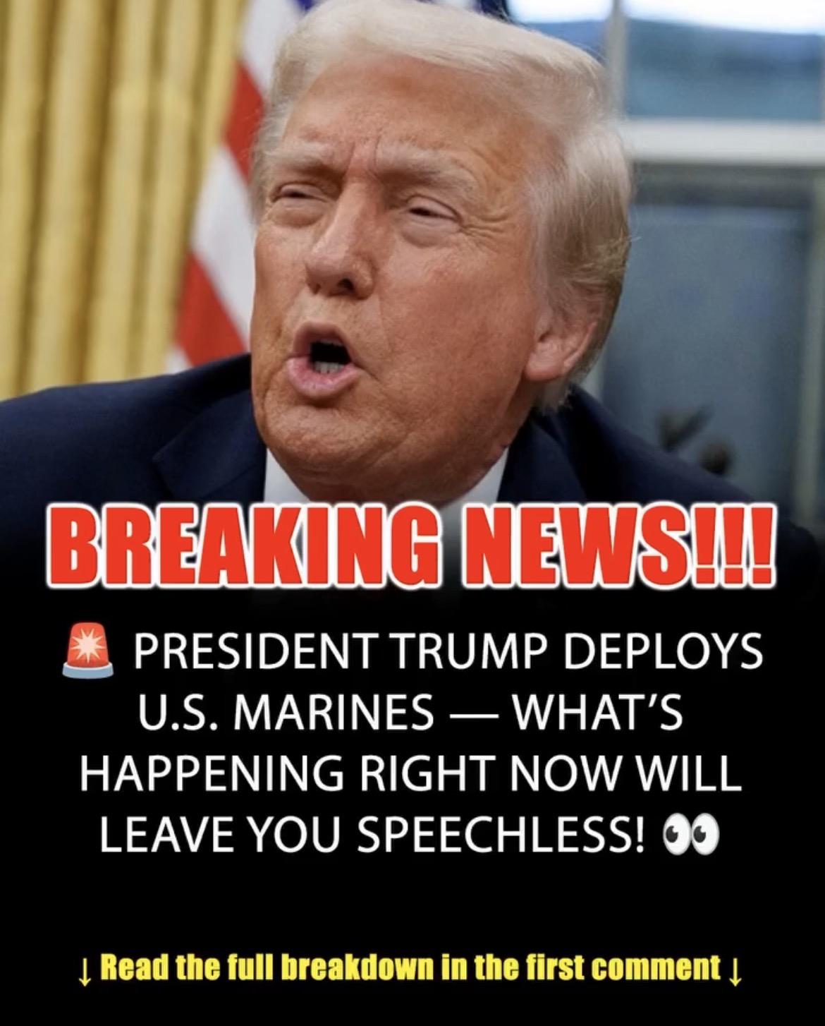 Trump Deploys U.S. Marin