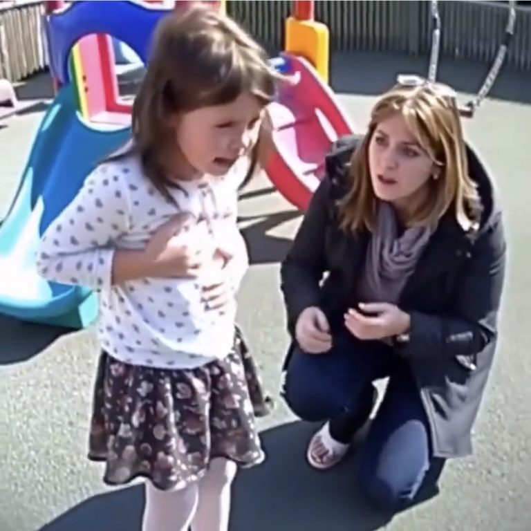 Tiny Girl Struggles to Walk — Teacher No