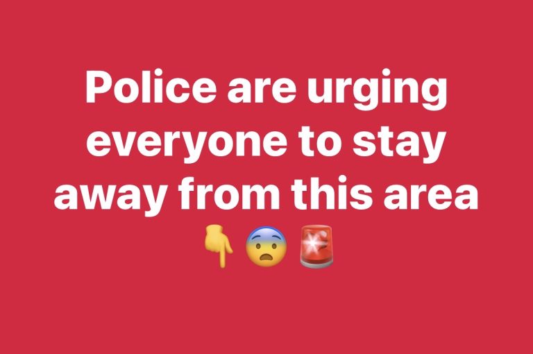 Police are urging everyone to stay away