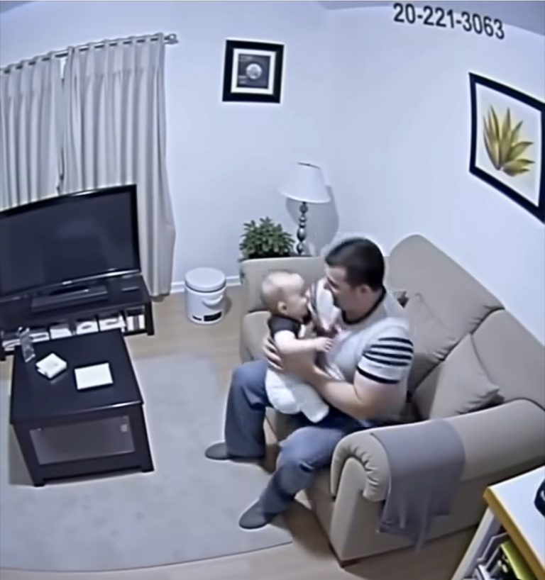 My husband was unaware of the camera, and I was