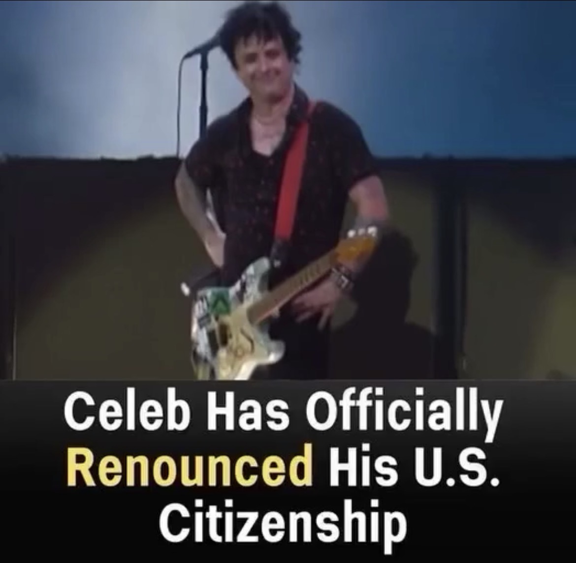 ROCK STAR SAYS HE’S DONE WITH AMERICA