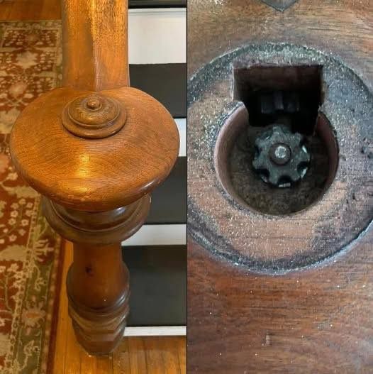 A Simple Tug on Our Newel Post Revealed a Hidden Secret from the 1800s!