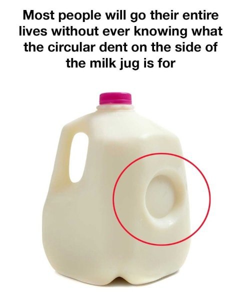 What That Circular Bump on a Milk Jug Is For