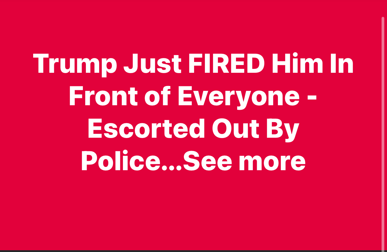 FEMA Boss Fired Afte