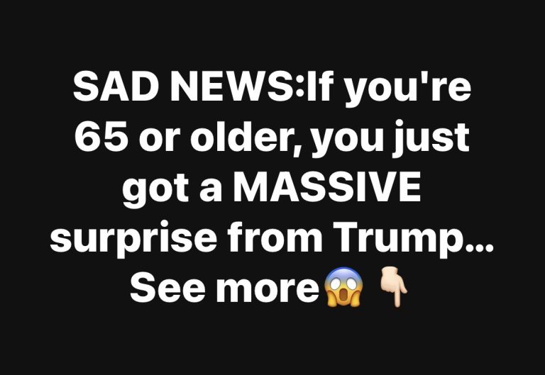 People over 65 just received a surprisin