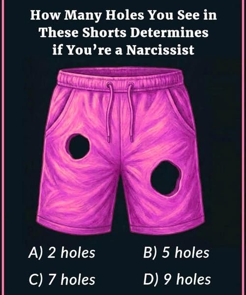 The Number of Holes in These Shorts Could Reveal Your Narcissistic Traits