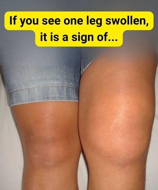 If you see one leg swollen, it is a sign of…