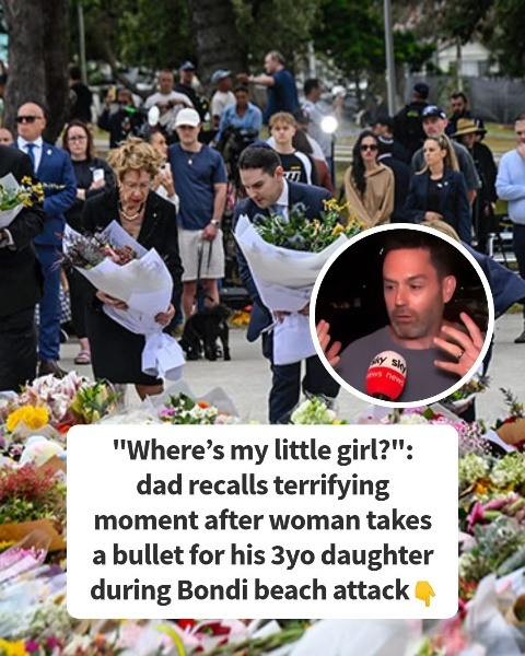 In a terrifying Bondi Beach attack, a father remembers the moment a woman stepped in to save his 3-year-old daughter