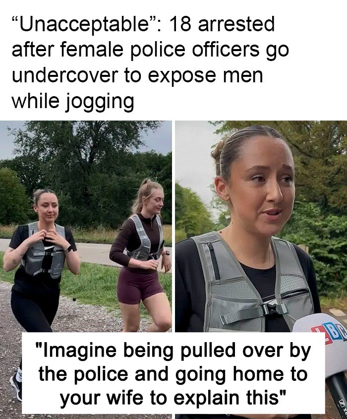 Eighteen Arrested After Female Officers Pretend To Jog In Surrey