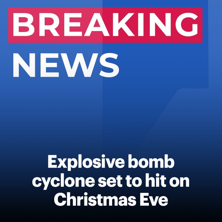 Explosive bomb cyclone to slam US on Christmas Eve with near hurricane-force winds