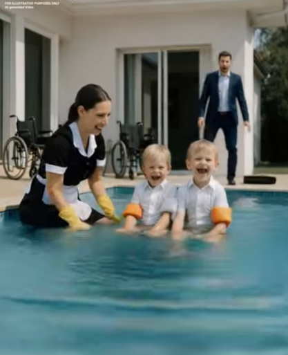 The Millionaire’s Silent Twins — What Happened at the Pool Left Him Speechless