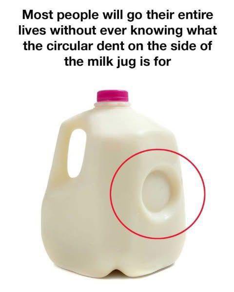 What That Circular Bump on a Milk Jug Is For