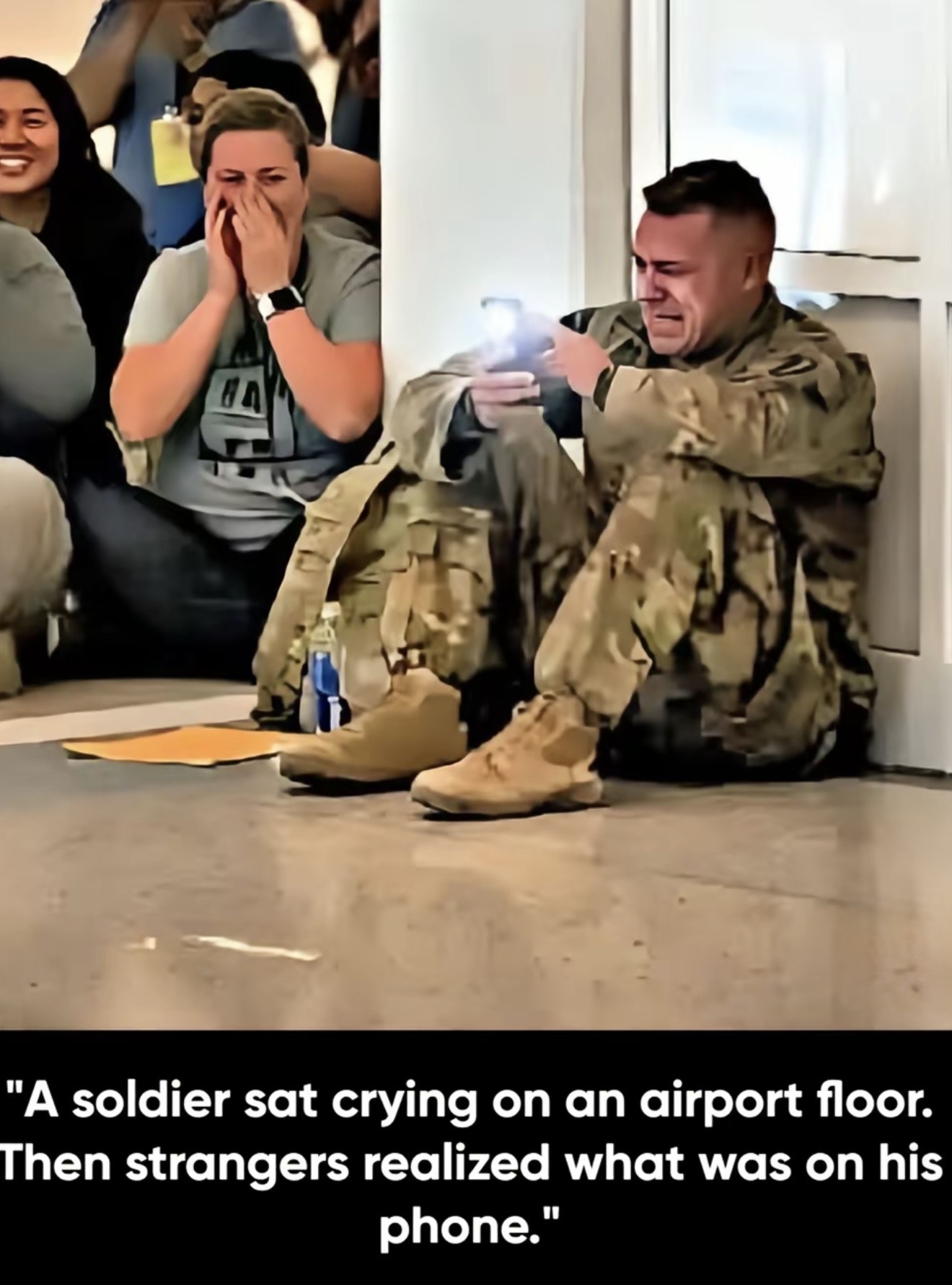 Soldier seen crying after finding out that his newborn was sadly born early and…
