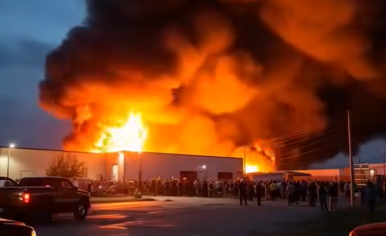 A few hours ago a big fire broke out in M