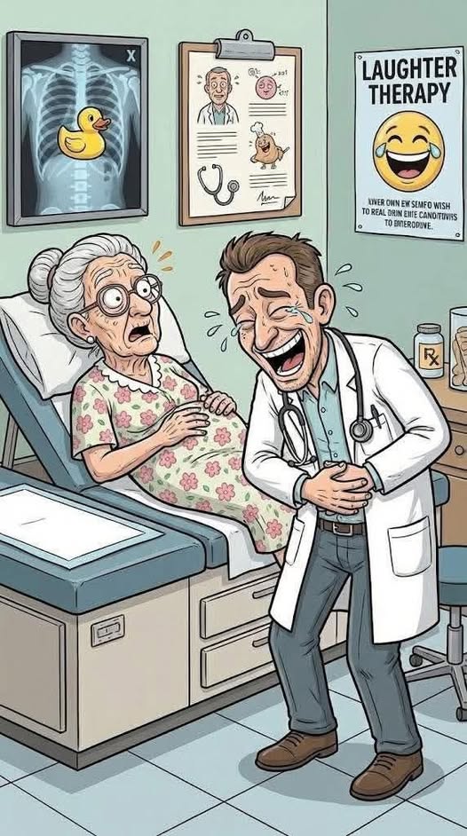 One day an old lady went to the doctor