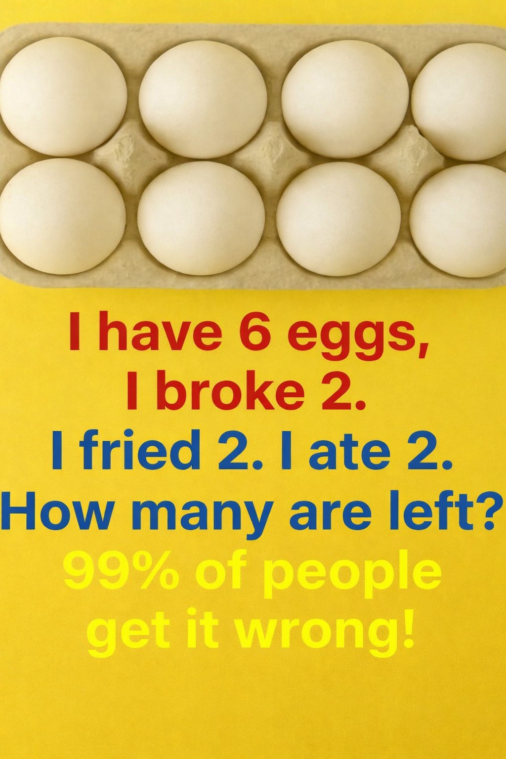 The 6-egg riddle that baffles 99% of people! Solved