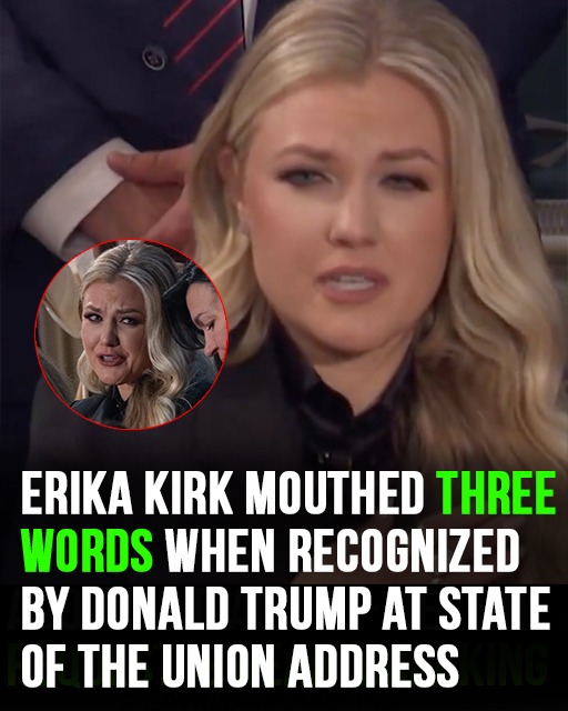Erika Kirk mouthed three words aft