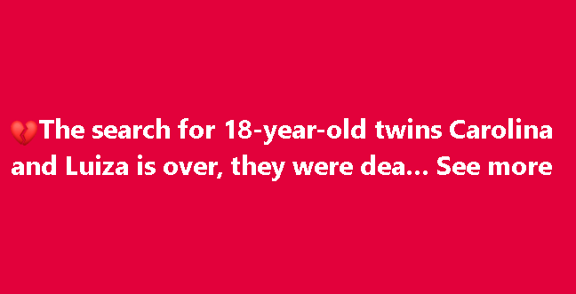 The search for 18-year-old twins