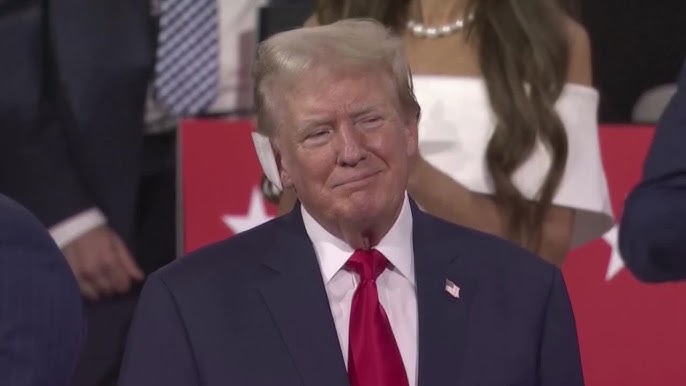 Donald Trump with tears in his