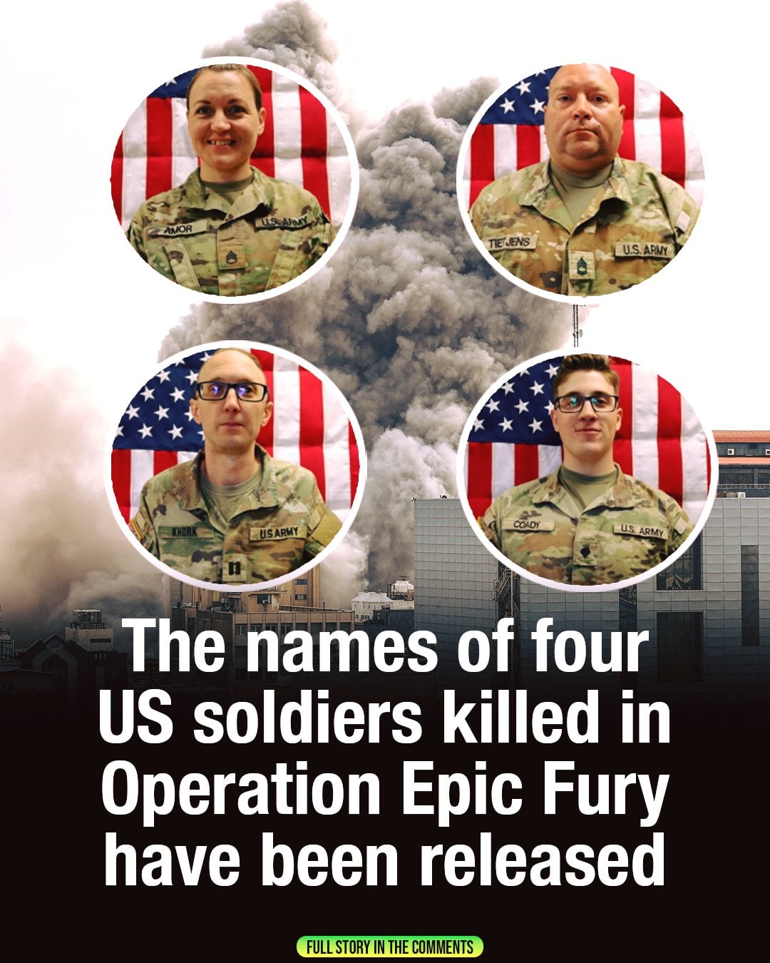 Names of four US soldiers k!lled in