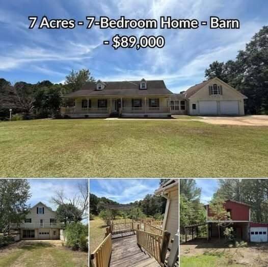 7 Acres – 7-Bedroom Home – Barn