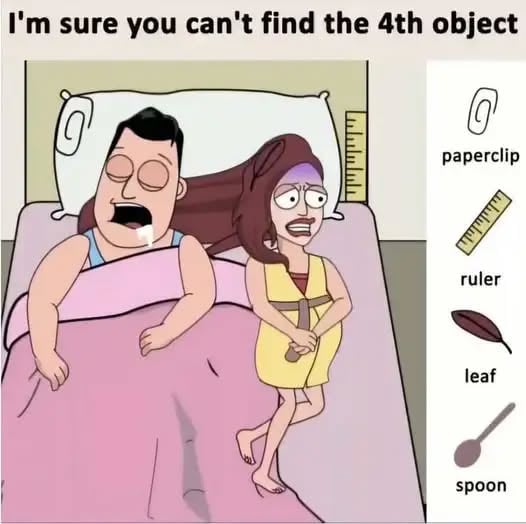 Find Paperclip, Ruler, Leaf, Spoon.