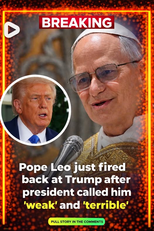 Pope Leo just fired back at Trump after president called him ‘weak’ and ‘terrible’