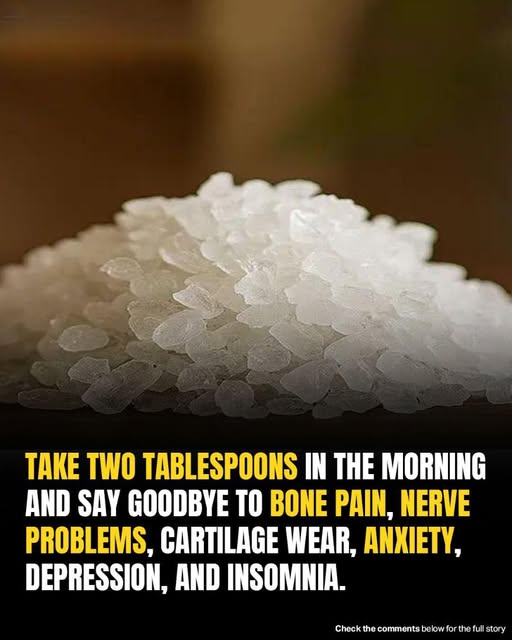 Take two tablespoons in the morning and say goodbye to bone pain, nerve problems, cartilage wear, anxiety, depression and insomnia.