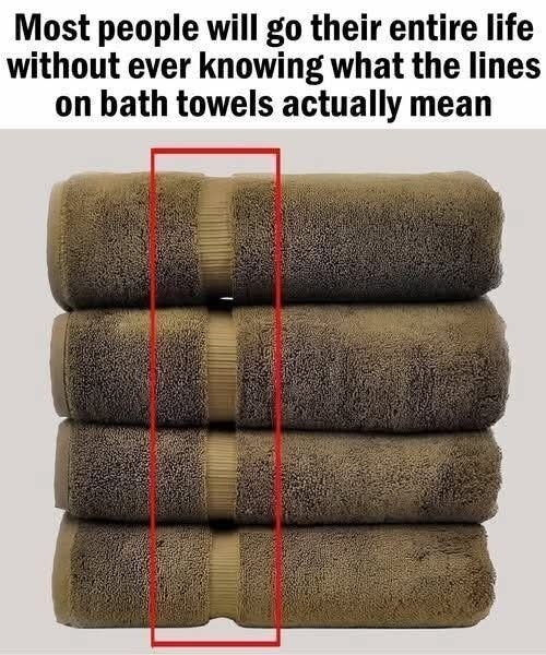 The real purpose of those mysterious lines on towels
